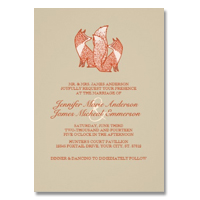 Fox hunting equestrian wedding invitations